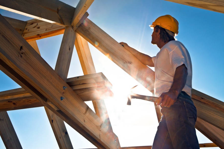 Arbeiter auf Baustelle